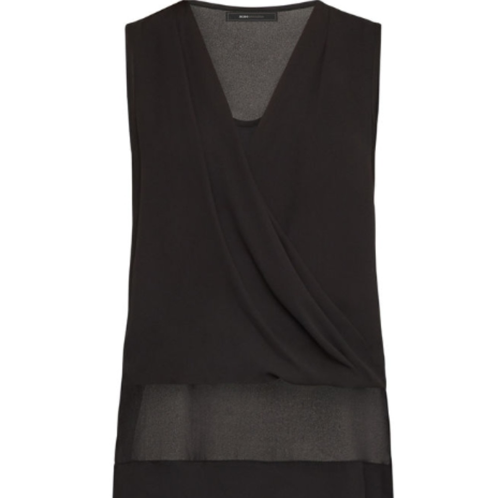 BCBG Antonella Tank with Front Twist - Black